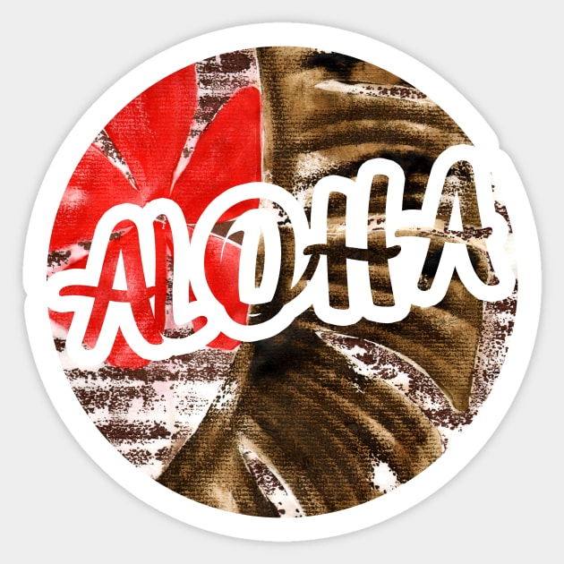 Vintage Aloha Sticker by BK Tees